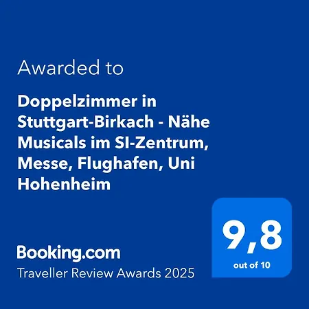 Doppelzimmer In Stuttgart-birkach - Naehe Musicals Im Si-zentrum, Messe, Flughafen, Uni Hohenheim
