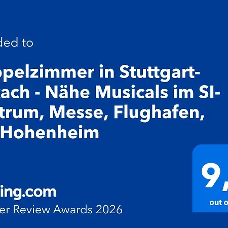 Doppelzimmer In Stuttgart-birkach - Naehe Musicals Im Si-zentrum, Messe, Flughafen, Uni Hohenheim * Στουτγκάρδη